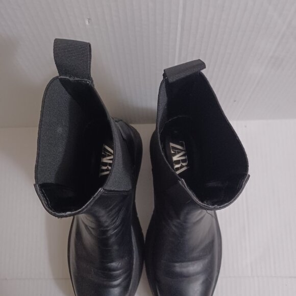 ZARA CHUNKY PLATFORM ANKLE BOOTS - GOTH GRUNGE STYLE - Picture 5 of 13